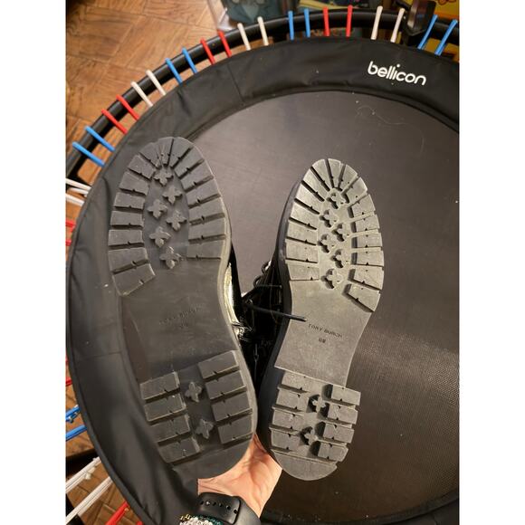 Tory Burch Black Patent Leather Fur Lined Boots, Womens Size 10 GUC - Picture 4 of 6